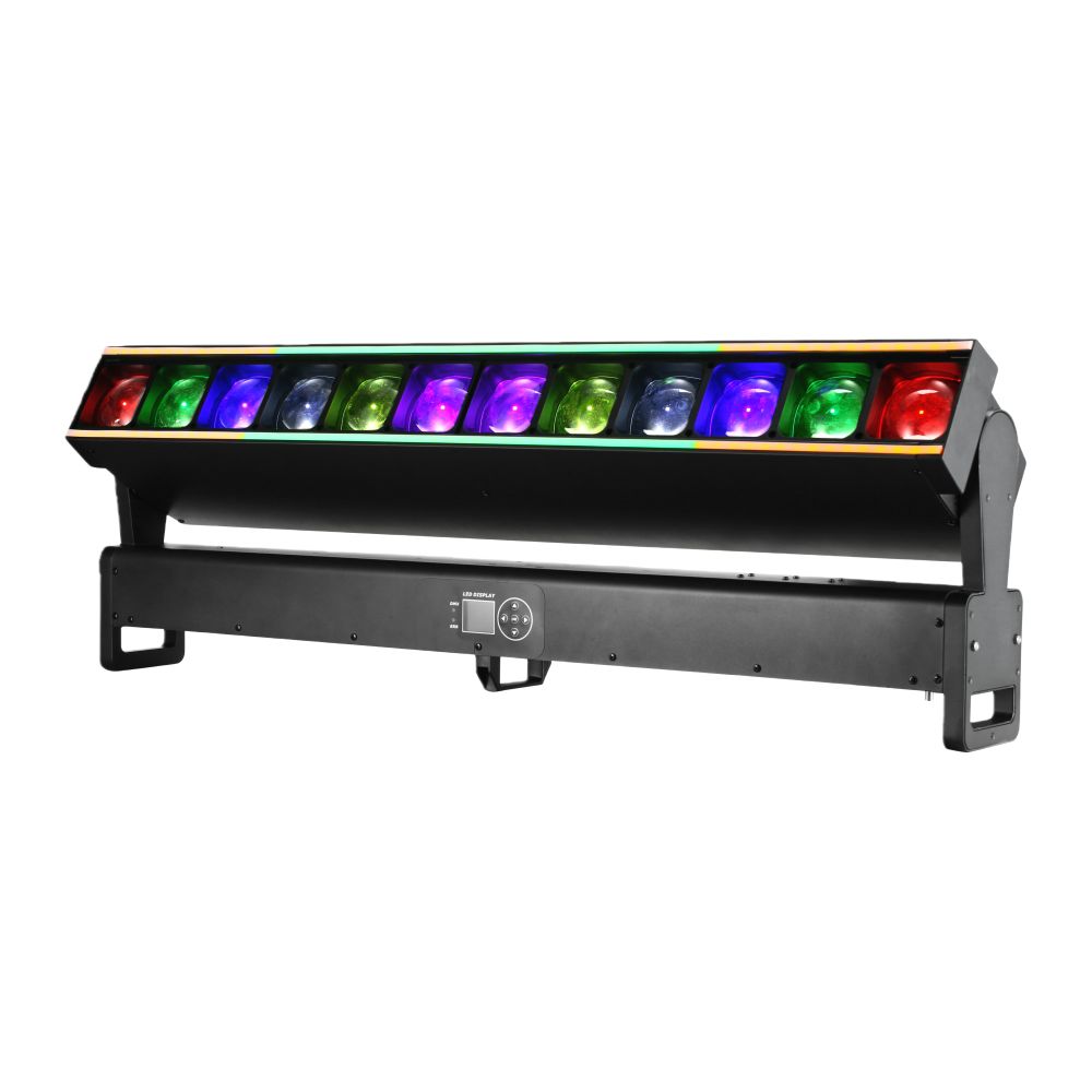 LED 12x40W RGBW Zoom Beam Moving Head Lighting | Pixel Control Low Noise for DJ Club  Bar Live Show Theater